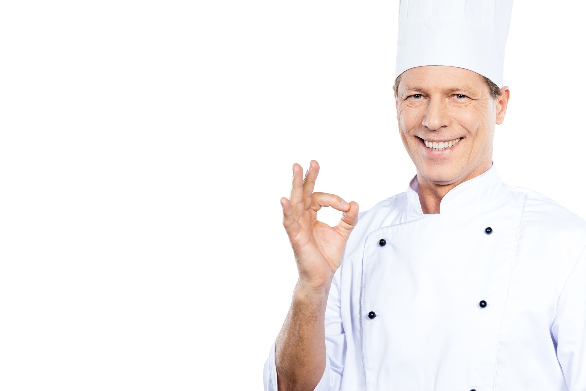 Chef inviting guests to a workshop